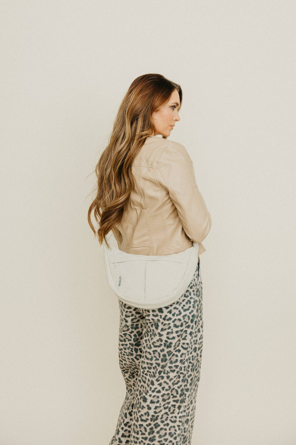 BRIXLEY IVORY CRESCENT BAG