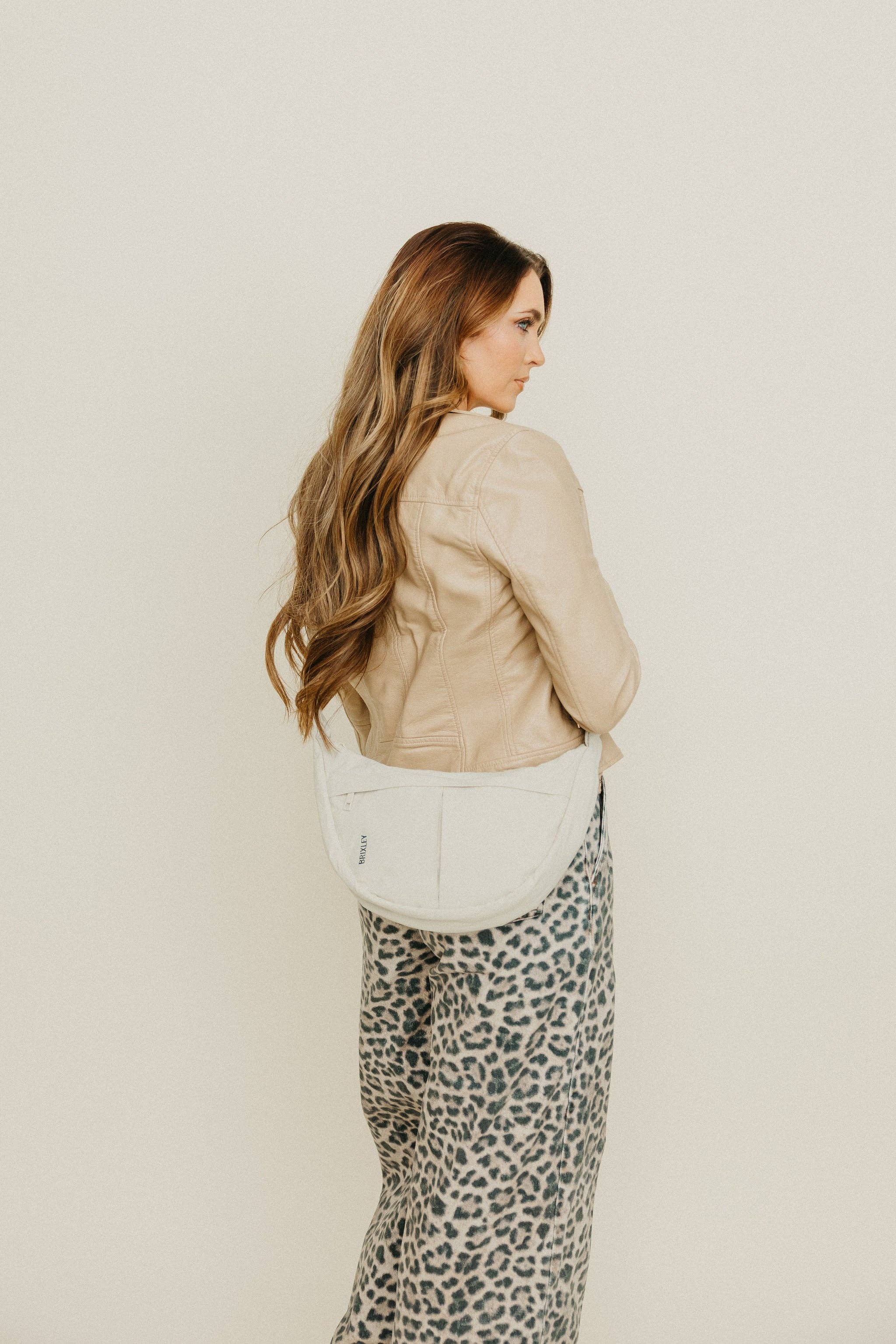 BRIXLEY IVORY CRESCENT BAG