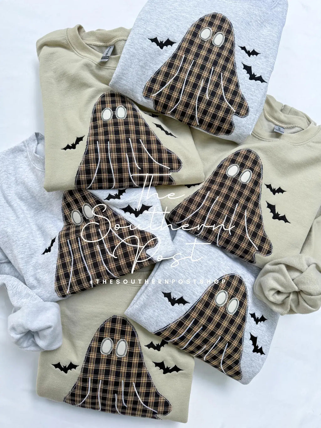 GHOST APPLIQUE CREWNECK SWEATSHIRT
