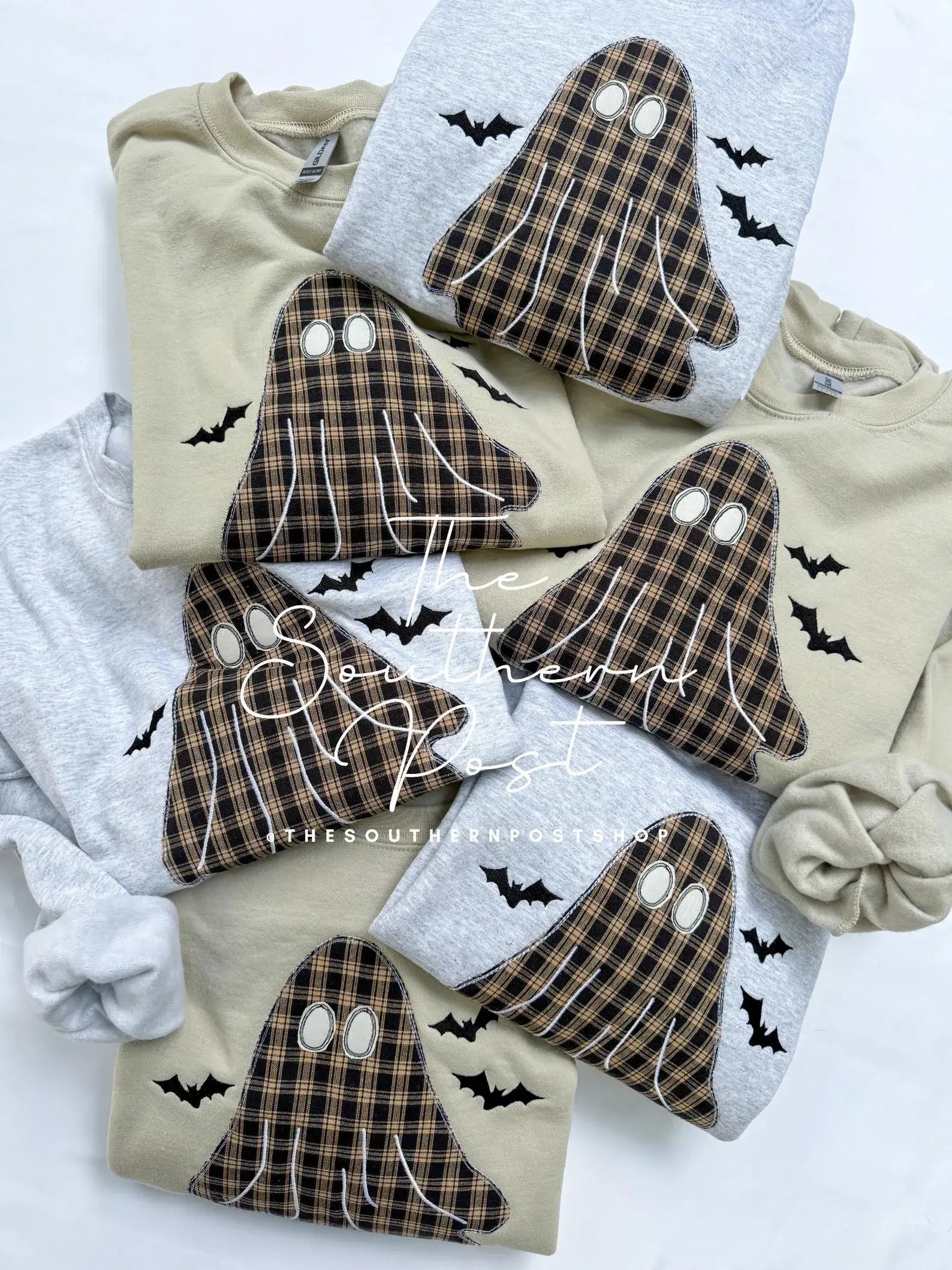 GHOST APPLIQUE CREWNECK SWEATSHIRT
