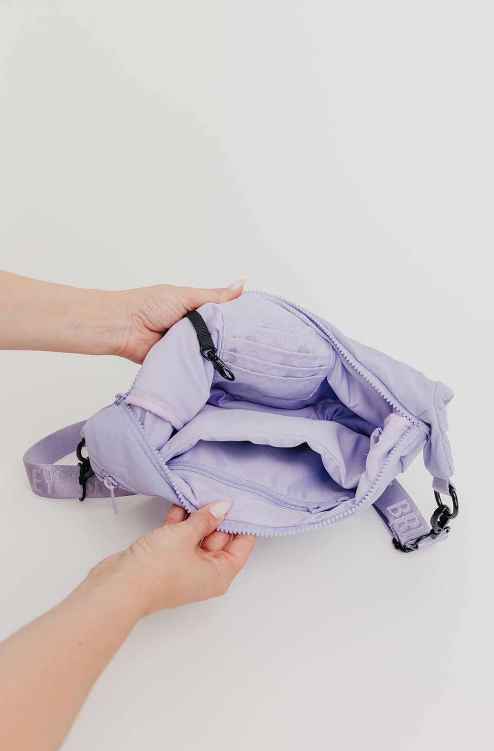 BRIXLEY PERIWINKLE CRESCENT BAG