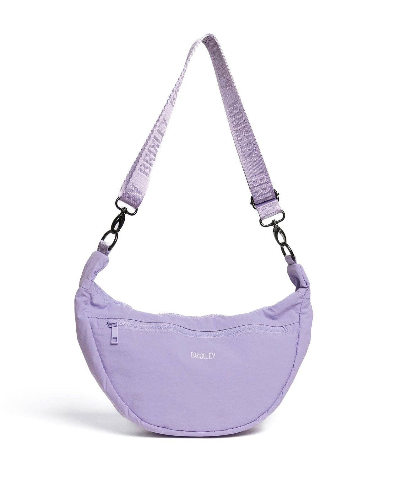 BRIXLEY PERIWINKLE CRESCENT BAG