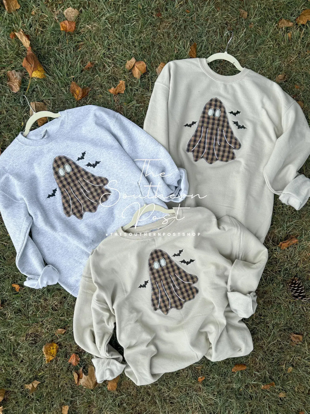 GHOST APPLIQUE CREWNECK SWEATSHIRT
