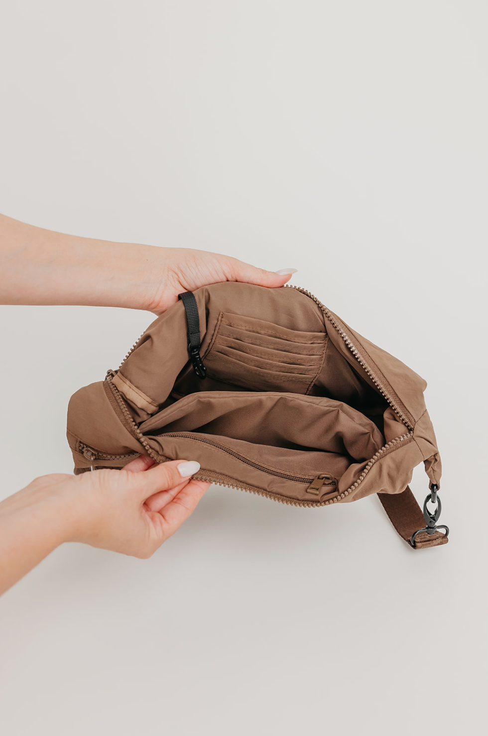 BRIXLEY MOCHA CRESCENT BAG