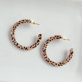 Camy Hoops - Brown Dot