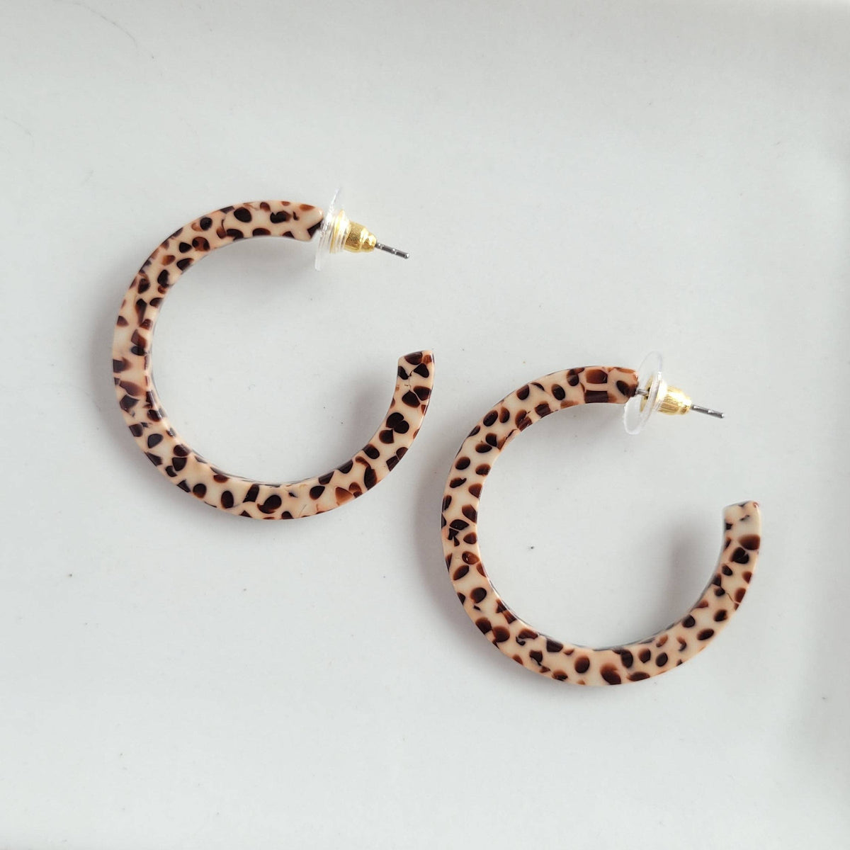 Camy Hoops - Brown Dot