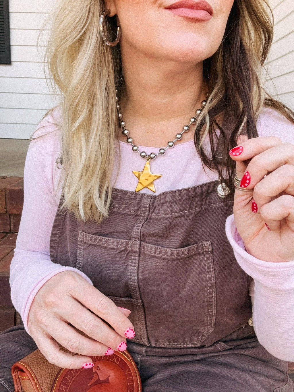 Barb & Star Necklace || Silver With Gold Star