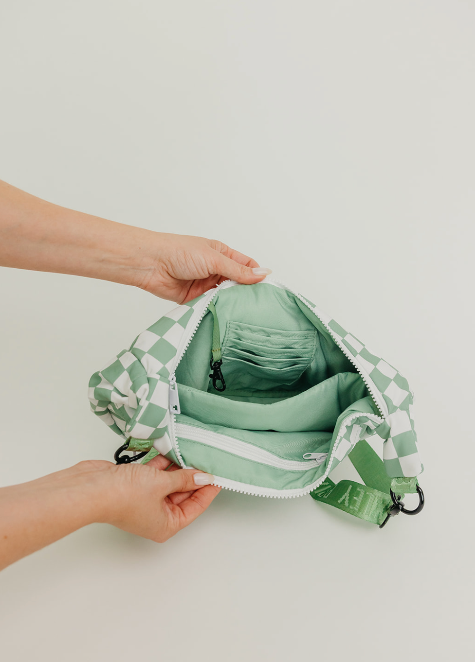 BRIXLEY LUCK CHECK CRESCENT BAG