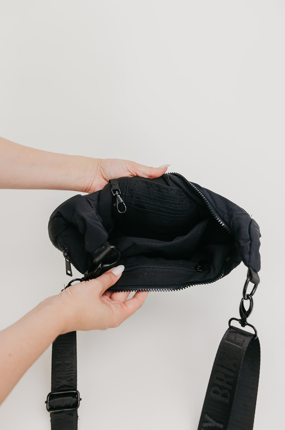 BRIXLEY ONYX CRESCENT BAG