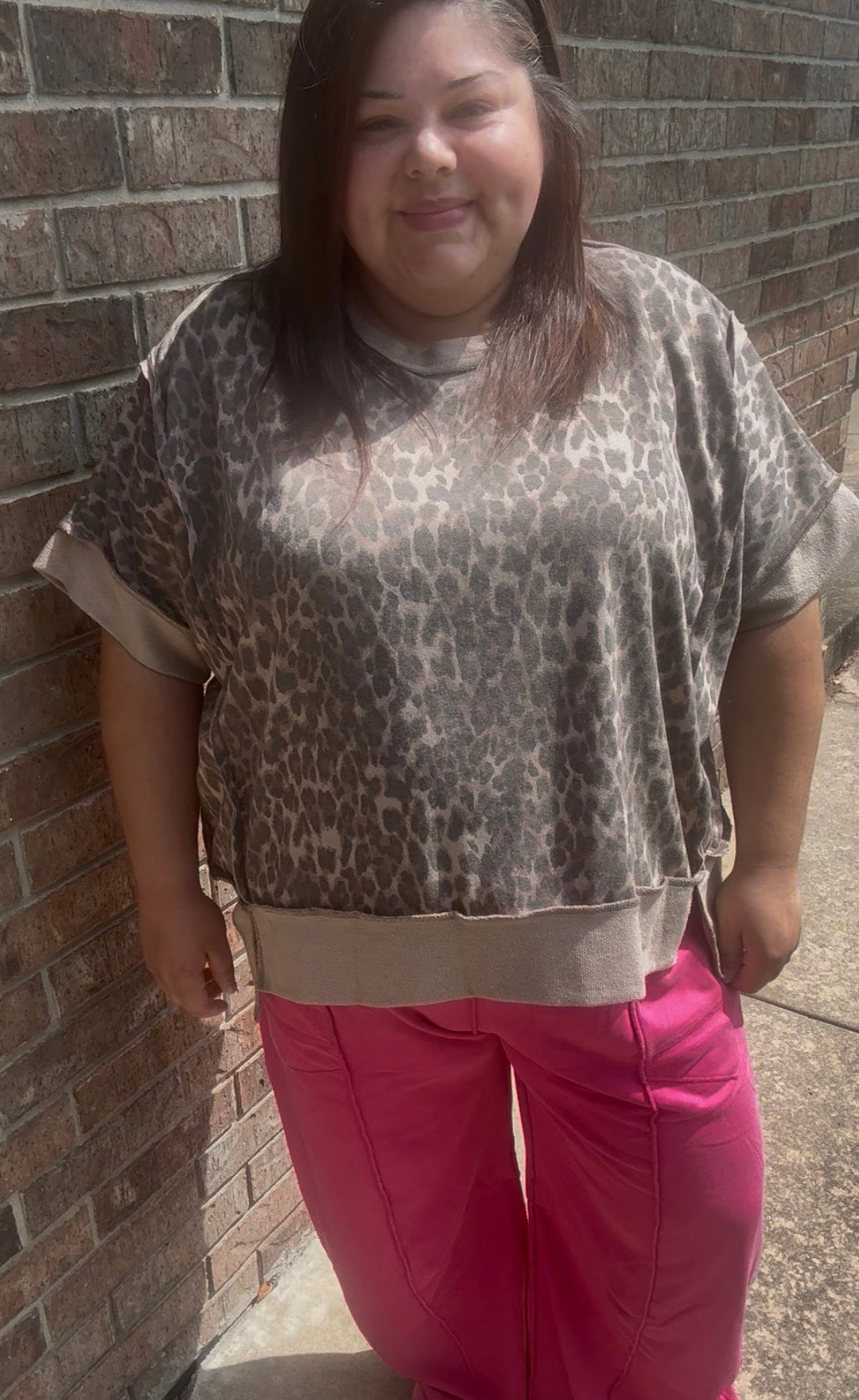LEOPARD TERRY CREWNECK