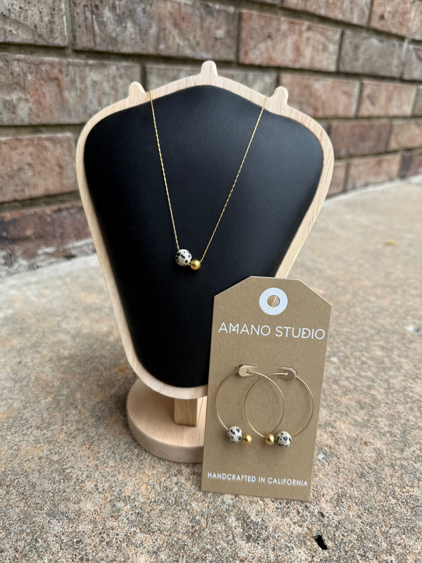 ORBIT NECKLACE & HOOP SET
