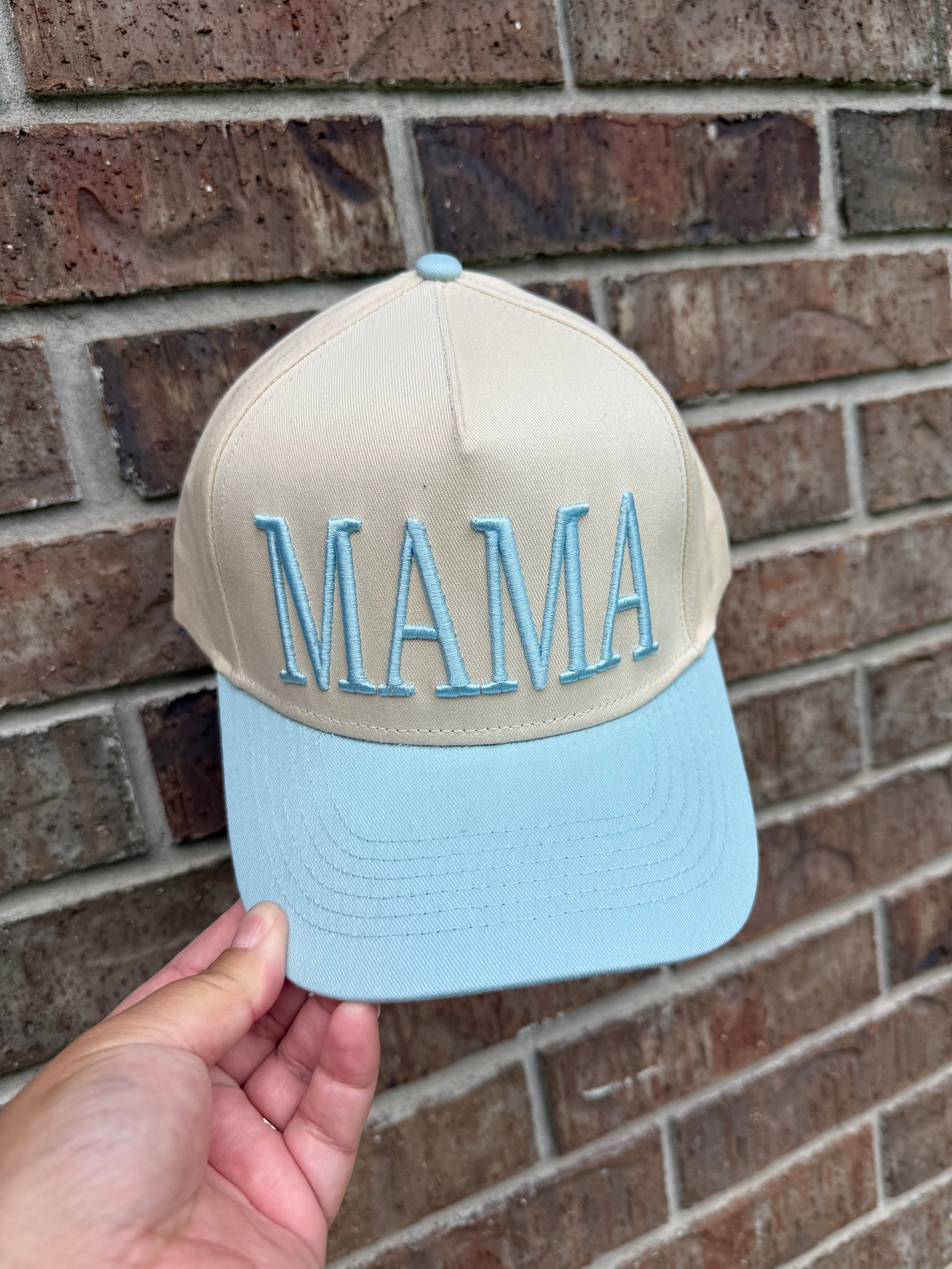 MAMA Vintage Trucker Hat-Blue