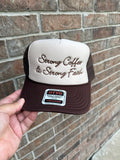 Strong Coffee & Strong Faith Embroidery Cap