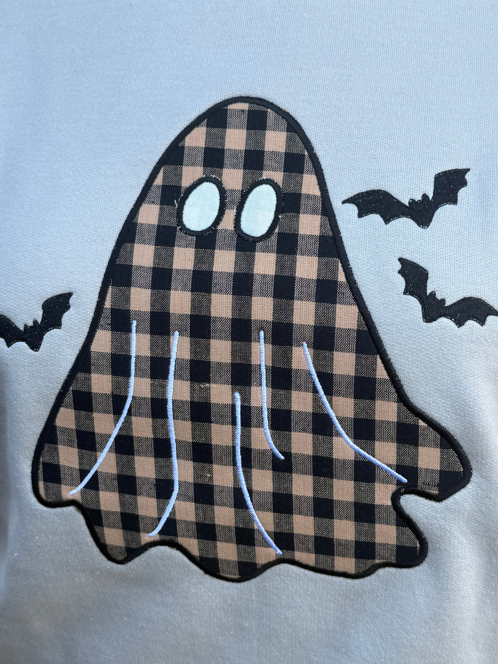 GHOST APPLIQUE CREWNECK SWEATSHIRT