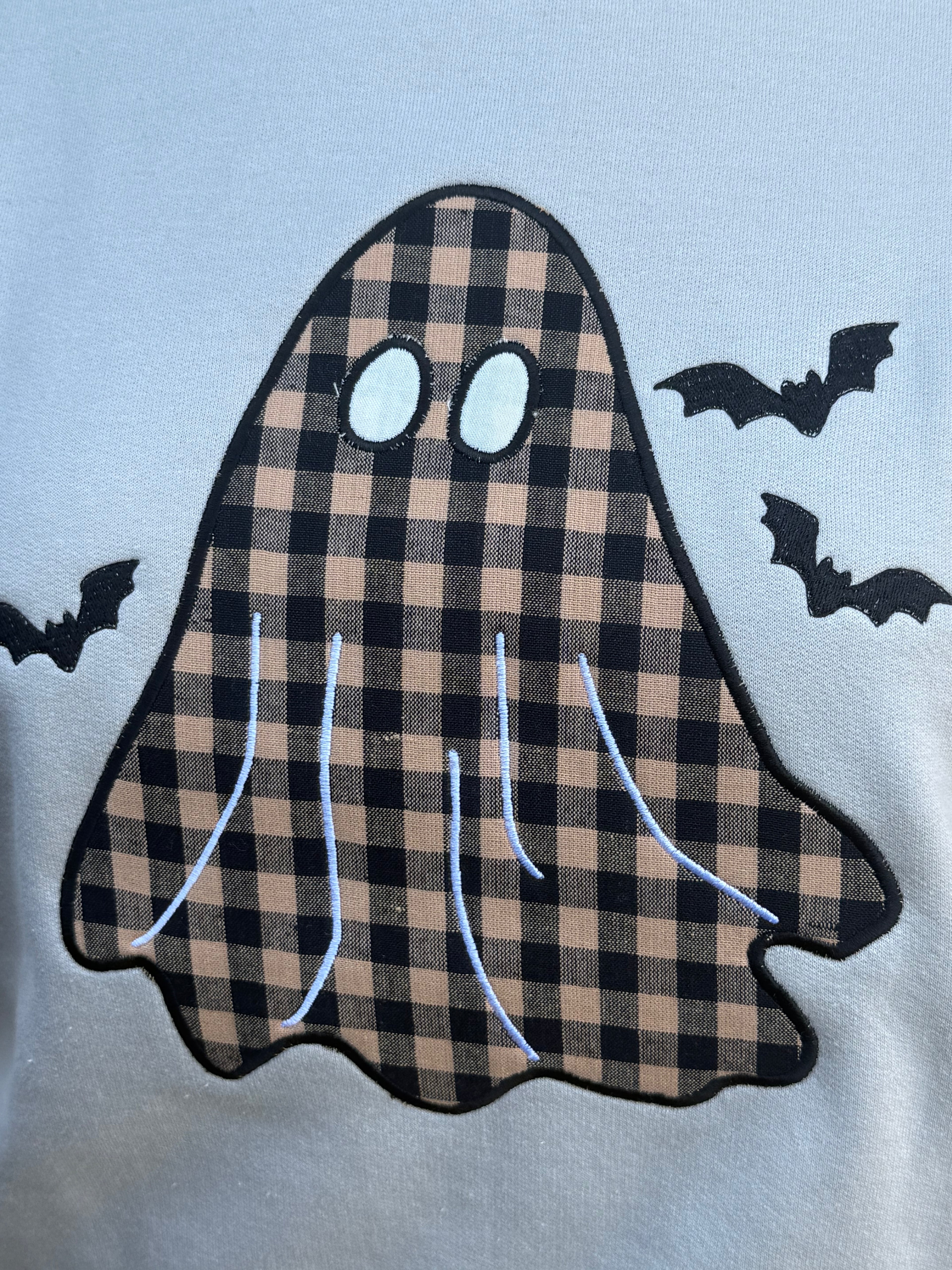 GHOST APPLIQUE CREWNECK SWEATSHIRT