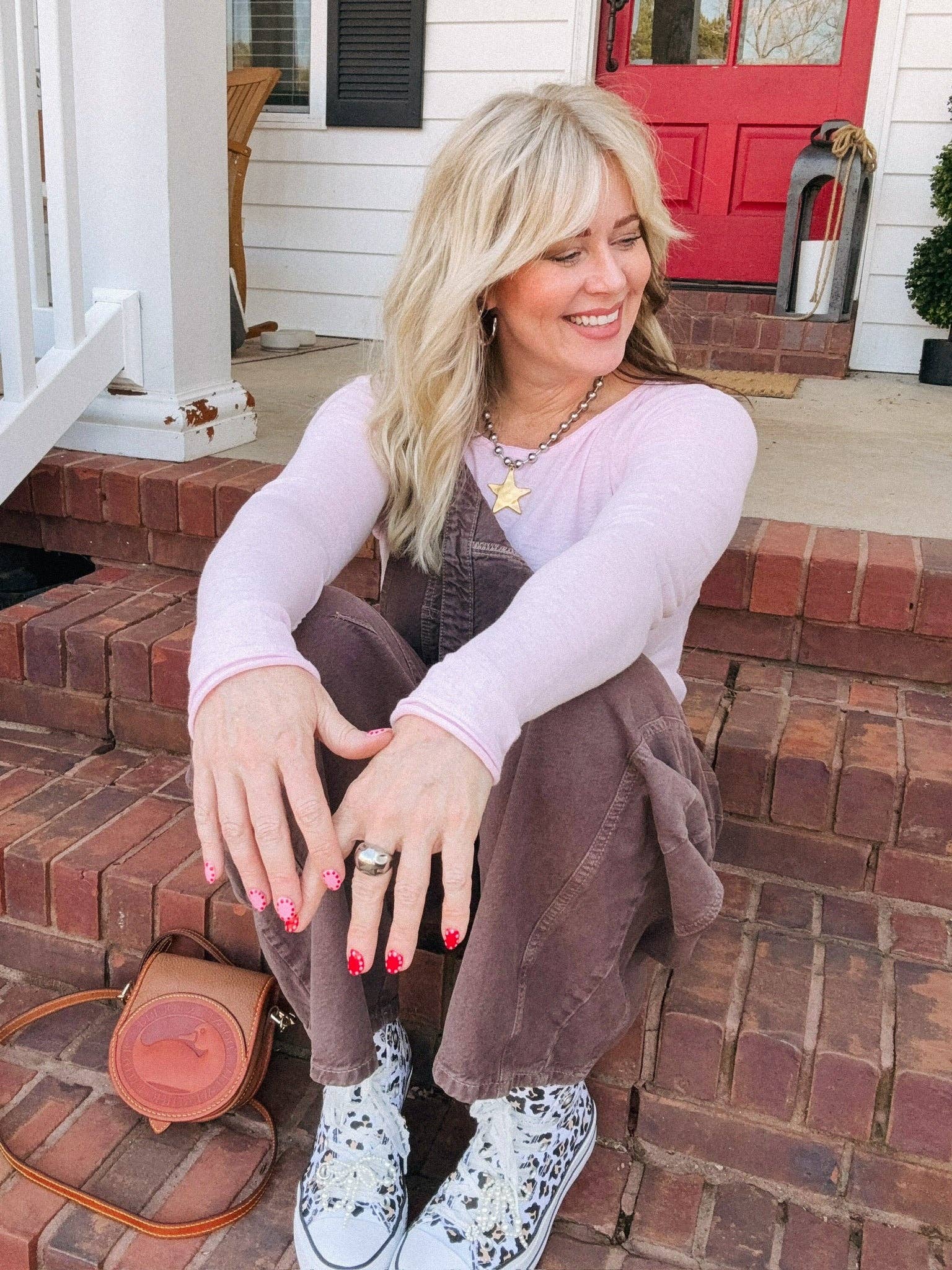 Barb & Star Necklace || Silver With Gold Star
