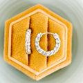 Silver Rope Huggies