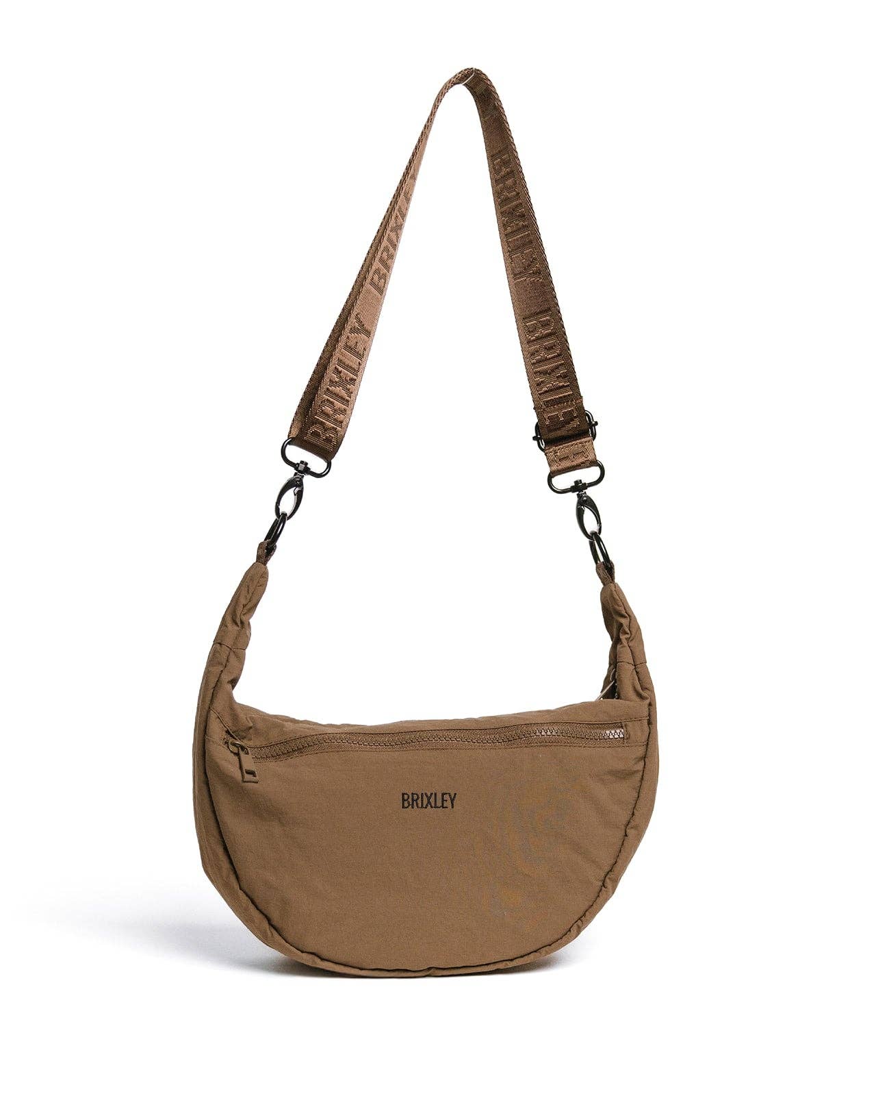 BRIXLEY MOCHA CRESCENT BAG