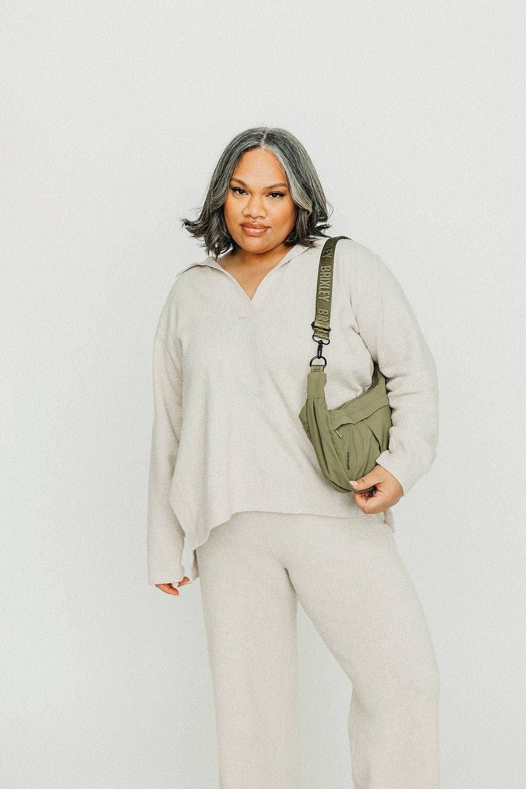 BRIXLEY SAGE CRESCENT BAG
