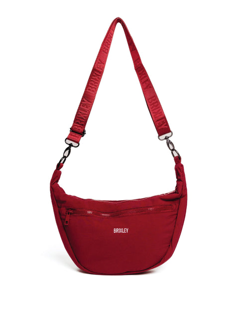 BRIXLEY CRANBERRY CRESCENT BAG