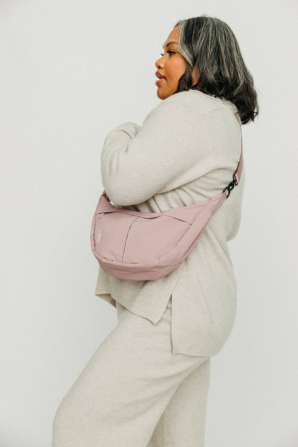 BRIXLEY PEONY CRESCENT BAG